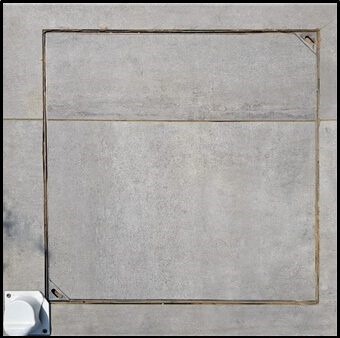 מכסה ביוב מרובע לריצוף מנירוסטה 316 לאחר פסיבציה