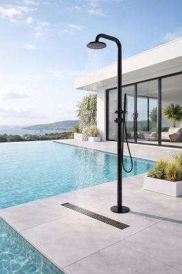 מקלחון חוץ בצבע שחור נירוסטה 316 – ML9008MB