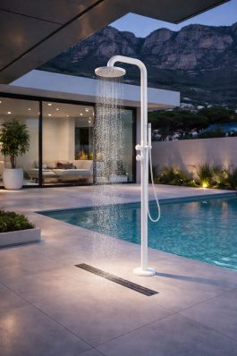 מקלחון חוץ נירוסטה 316 לבן – ML9008MW