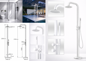 מקלחון חוץ לבריכה מנירוסטה 316 ML9008