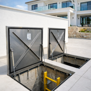 מכסה לחדר מכונות בריכה מנירוסטה דלוקשרי