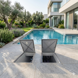 מכסה הידראולי לחדר מכונות בריכה מנירוסטה 316 100*100